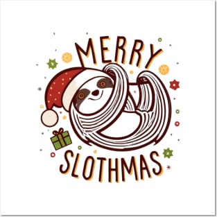 Merry slothmas Posters and Art